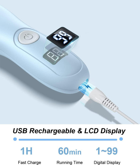 Trimmer Baby Hair Clippers, Low Noise Hair for Kids, Waterproof USB Rechargeable Cordless Haircut Kit with LCD Display