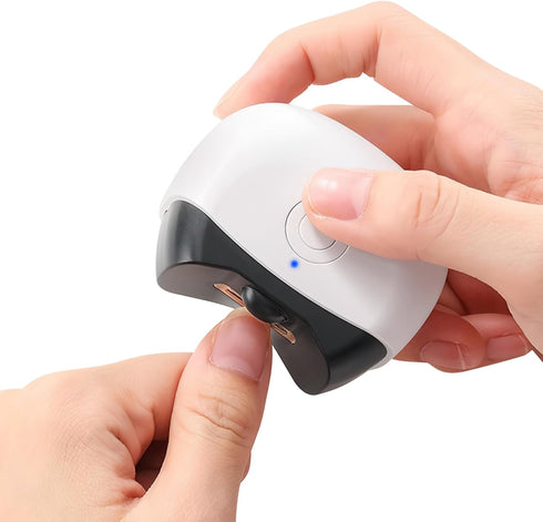 Trimmer 3-Speed Electric Nail Clipper & Nail File - Automatic with Adjustment LED Light, Built-in Storage, USB