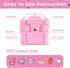 2.4Ghz 3 NQD RC Cars with DIY Sticker, Pink Remote Control Car for Girls, Jeep RC Trucks, Little Girl Toys Birthday