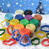 Waybla Set 12 12 2oz Christmas Modeling Dough Colors, Holiday Theme Plastic Cutters, per Cup, DIY Craft Kit for Kids