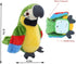 Vincilee Talking Parrot Toy, Repeat What You Say Mimicry Plush Interactive Buddy for Children Gift, 4.3 x 8.7 Inches