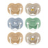 Tommee Tippee Anytime Matte Pacifiers, 18-36 Months, Symmetrical Baglet, BPA-Free Binkies, Blue/Green/Grey,