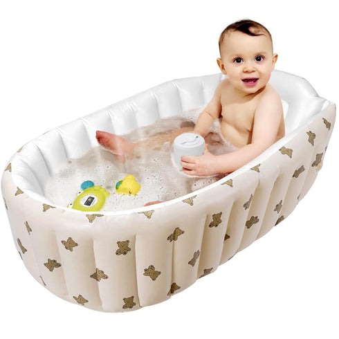 Mink Newborn to Toddler Bath Tub,Inflatable Baby Bathtub with Built-in Air Pump,Portable