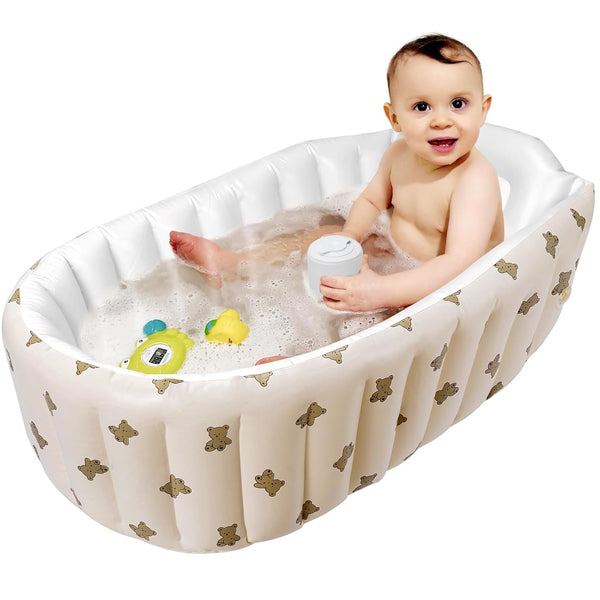Mink Newborn to Toddler Bath Tub,Inflatable Baby Bathtub with Built-in Air Pump,Portable