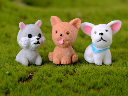 12 Pcs Miniature Dog Figures, Cute Animal Toy Collection for Cake Toppers and Plant Decor