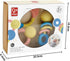 Hape Rattle & Teether Collection | 3-Piece Rattle & Teething Set for Babies in Soft Colors