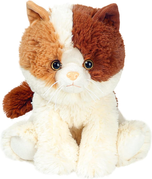 WEGEDU Tabby Kitten Cat Stuffed Animal - Calico Kitty Plush Toy for Kids and Babies, 14.6 inches, Bedtime Gift