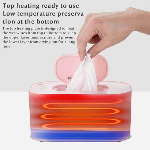Temperatures,24 Baby Wipe Warmer,Baby Wipes Dispenser,Baby Wipes Heater Top Heating Box with Adjustable - Hour
