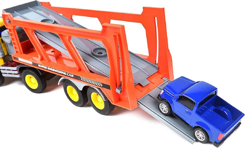 17 4 6 Playset Sunny Days Entertainment Maxx Action Vehicle Transport with Diecast Trucks Bright Lights and Car Sounds