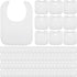 Toulite 10 Pcs White Bibs for Baby Washable Reusable Waterproof Cotton Feeder