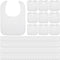 Toulite 20 Pcs White Bibs for Baby Washable Reusable Waterproof Cotton Feeder