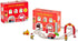 Petit Collage Wind Up Toy Playset, Little Firehouse – Wooden Toddler Toy Set with Wind-Up Fire Truck, Track Pieces, and Pop-Out Play Pieces – Activity Toy for Ages 3+ – Makes a Great Gift Idea