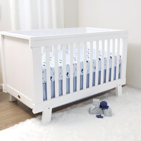 3 Set The Peanutshell Piece Nautical Patch Baby Crib Bedding Boy, Baby Blanket Quilt, Fitted Crib Sheets for Boys, Navy