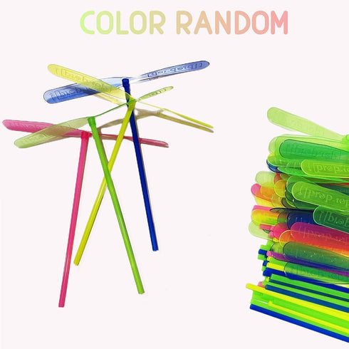 36 Pieces Hand Helicopter Spinner, Outdoor Flying Plastic Dragonfly Toy, Random Color Toy Helicopter