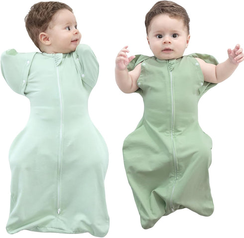 Baby Swaddle Sleep Sacks 0-3 Months 2 Pack for Summer Soft Cotton