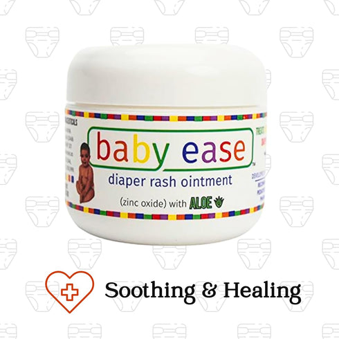 Recommended BabyEase - Diaper Rash Cream with Zinc Oxide and Aloe Vera - by Pediatricians and Pharmacists. Relief
