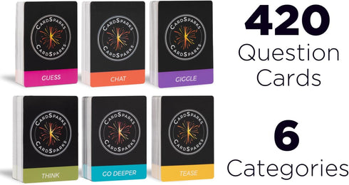 CardSparks! Couples Conversation Cards (420 cards) - Better Relationships and Deeper Connection - Dating Card Game for Adults - Fun Couples Game for Date Night