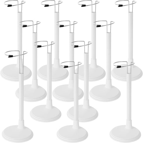 Yaocom 12 Pcs Doll Stands for 8 to 14 Inches Adjustable Dolls