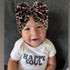 YanJie Leopard Baby Girl Hair Bow Headbands, Soft Velvet Baby Bows, Newborn Handmade Hair Accessories, Wide Headwraps