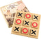 Wooden Tic Tac Toe Game - Small 5.9 Inch Travel Board Games, Coffee Table Decor