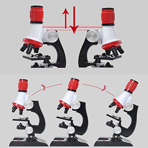 Little World Science Kits for Kids, Beginner Microscope Kit with LED 100X 400X and 1200X Magnification