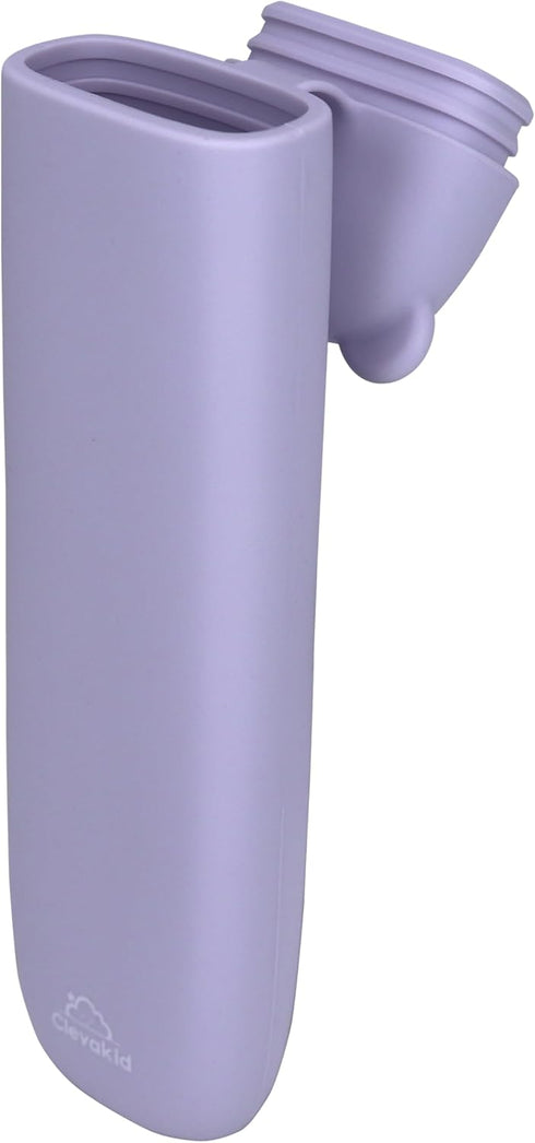 Toddler Utensil Silicone Storage Box - BPA-Free & Durable (Light Purple)
