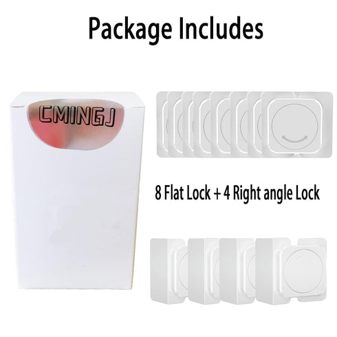 Locks(12-Pack) (8 Lock+4 Cabinet for Babies, Kids and Toddlers Proofing Cabinet Child, safety Locks Suitable