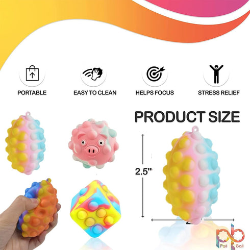 Sibucor 134 Pcs Pop Party Favors for Kids Easter Basket Egg Fillers, Fidget Treasure Box Toys, Classroom Prizes, Pinata