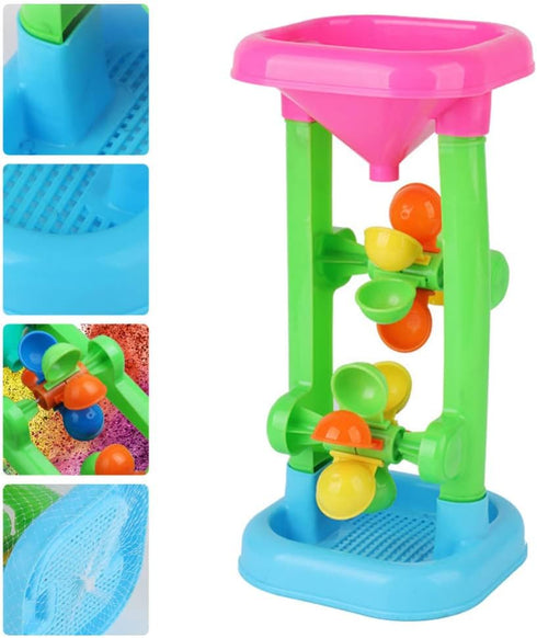 Alipis Sand Wheel Beach Toy - Water Sifting Funnel and Hourglass Toy for Summer Beach Fun