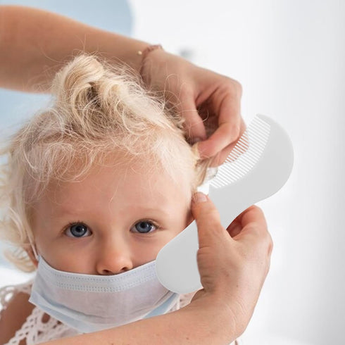 Set Hair Brush and Comb for Newborns, Soft Bristles Cradle Cap Brush with Gentle Scalp Massage, Grooming Kit for Care