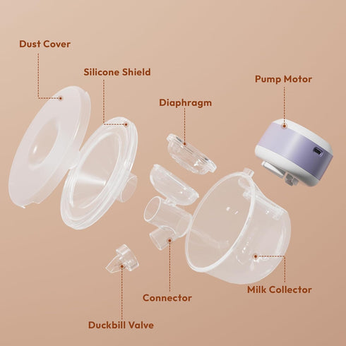 3 9 16/18/20/22/24mm 2 Pack Wearable Breastfeeding Pump Hands Free of Long Battery Life, Portable Electric Wireless