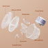 3 9 16/18/20/22/24mm 2 Pack Wearable Breastfeeding Pump Hands Free of Long Battery Life, Portable Electric Wireless