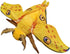 FRANKIEZHOU Realistic Luna Moth Plush Animal, Yellow 25 Inch Long-tailed Silk Moth Stuffed Toy for Kids