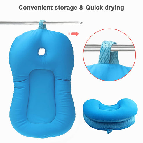 CDQL Mat,0 6 Baby Bath Pillow Pad,Infant Lounger Air Cushion,Newborn Bath Support Cushion,Anti Slip Cushion Seat,Soft
