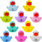 10 Pack: Numbers Counting Rubber Ducks Colorful Bath Toys - 1, 2,