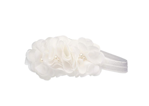 Cherished Moments "Petals" Keepsake Headband for Christenings, Baptism, and Baby Blessings (Ivory)