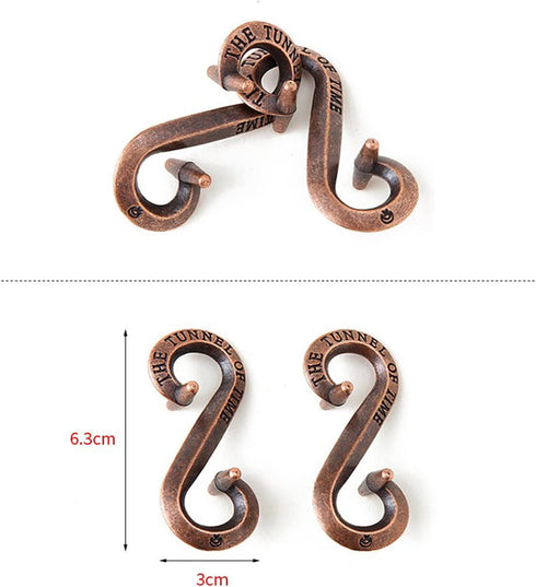 15 Pcs Brain Teaser Metal Puzzle, Unlock Interlock IQ Test Game, Magic Trick Toy Gift for Kids and Adults