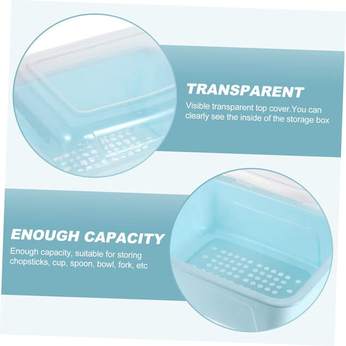 Cabilock Compact Chopstick and Bowl Storage Box, Multi-Functional Kitchen Utensil Organizer for Drying Cutlery