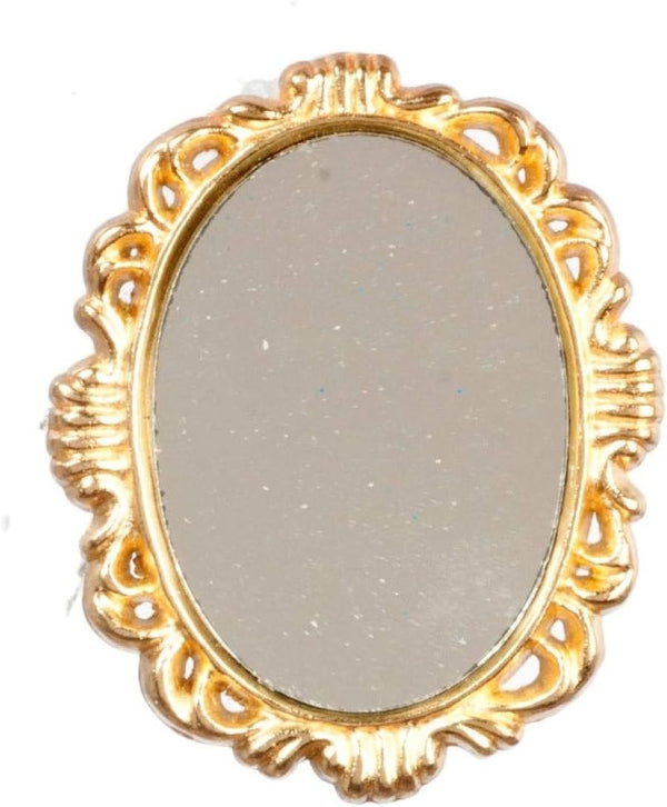 International Miniatures Dollhouse Miniature Ornate Gold Victorian Wall Mirror