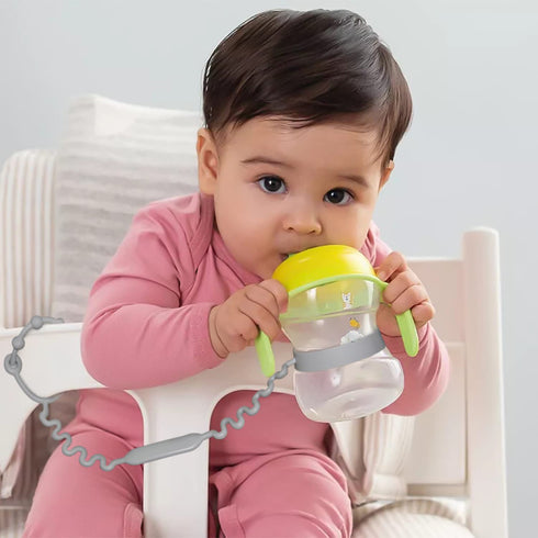 LJOWJVA 2Pack Keep Bottles and Sippy Cups Off the Floor with Sippy Cup Strap - Food Grade Silicone Bottle Bungee