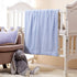 CREVENT Soft Cozy Baby Blankets Set with Security Blanket and Gift Bag for Boys Girls Newborn Essentials (Blue)