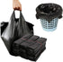 (100pcs) Disposable Garbage Bag Black Disposable Diaper Bags with convenient handle ties, Bin Bags,Durable Trash Bag