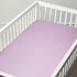 28x52 Baby Crib Fitted Sheet Poplin Natural Cotton for Standard Crib &Toddler Mattress Sheet Cover Solid Purple Girl