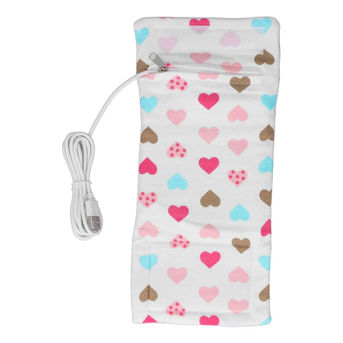 Fafeicy Travel Milk Heat Bag, Portable Car Travel Bottle Warmer, USB Milk Heat Keeper Baby Bottle Warmer with USB Data