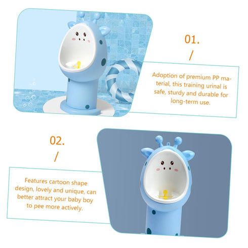 ORFOFE Potty Training Urinal for Boys with Height Suspension Hook Anti-Splash Design Cute Cartoon Pinwheel Target