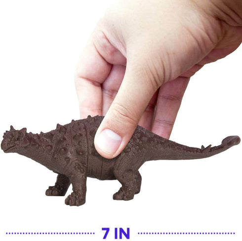 Kids 12 Pack Jumbo Plastic Dinosaur Figures Toys, 7 Inch STEM Educational Realistic Playset for Boys Girls Toddlers