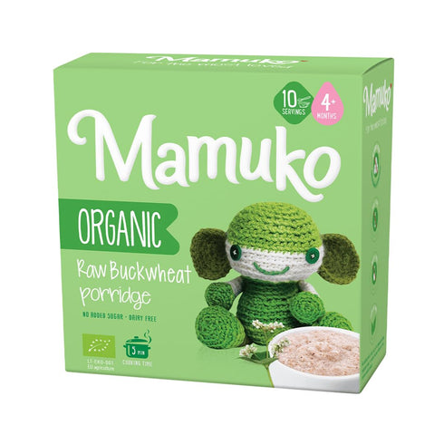 MAMUKO Organic Raw Buckwheat Porridge - High Fiber Porridge with No Added Sugar,