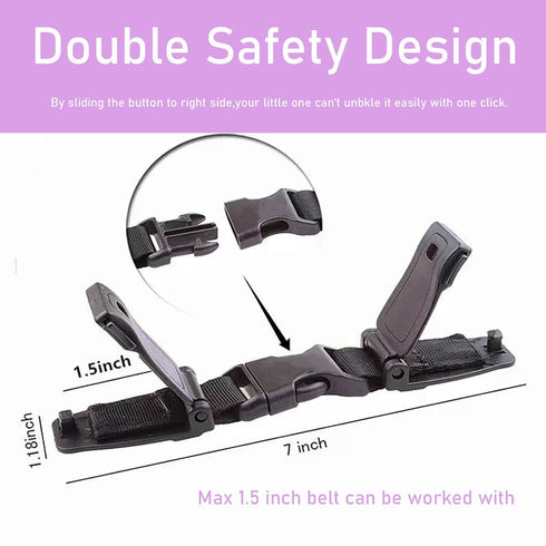 LiXiongBao Carrier,Schoolbags(Black) Seat Chest Harness Buckle,Anti Escape Seat Strap Baby Harness Chest Buckle