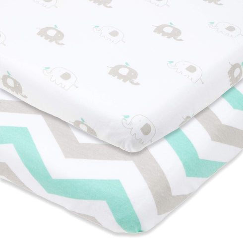 Bassinet Sheets 20x30 Inch for Graco Travel Lite Crib, Sense2Snooze, My View
