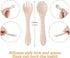 Baby Suction Plate, Silicone Toddler Weaning Plate with Strong Suction, Divided Dish with Fork and Spoon